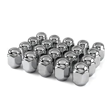 Customadeonly 20pcs 12x1.25 Chrome Dome Top Lug Nuts 1.14" 29mm for Nissan Factory OEM Wheels