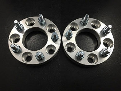 Customadeonly 2 Pieces 1" 25mm Silver Lug Centric Conversion Wheel Adapters Bolt Pattern 5x100 to 5x114.3 5x4.5 Center Bore 67.1mm 12x1.25 Thread for Subaru