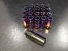 Customadeonly 20 Pieces Open End Extended Tuner Steel Neo Chrome Lug Nuts Key 48mm 1.89" Thread Pitch 12x1.5mm Hex 17 Conical Cone Seat