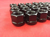 Customadeonly 24 Pieces Open End Bulge Acorn Steel Lug Nuts Thread Studs 12x1.5 Hex 19mm Black Finish Wheel Conical Cone Seat