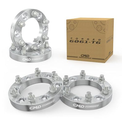 6x5.5 Wheel Spacers Forged 1 Inch (25mm) Compatible For GMC Jimmy C15 K15 K1500 K1500 Suburban, Chevy Blazer K1500, For Jeep Cherokee, International Scout (4pc 108mm 7/16-20 Studs) 6x139.7 Spacer