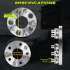 Customadeonly Forged 5x127 (5x5) Wheel Adapters 50mm (2 Inch) (2pcs, 78.4mm Bore, 1/2" Studs) Compatible with Jeep Wrangler JK/JL 2007–2018, Grand Cherokee WJ/WK 1999–2010