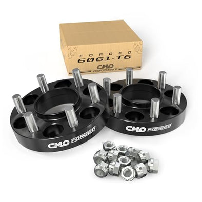 Customadeonly 25mm (1 Inch) 6x135 Hubcentric Black Wheel Spacers (with Lip) Compatible for Ford F-150 Expedition 2004-2014, Mark LT 2006-2008, Navigator 2003-2014 (2pcs 87.1mm M14x2.0)