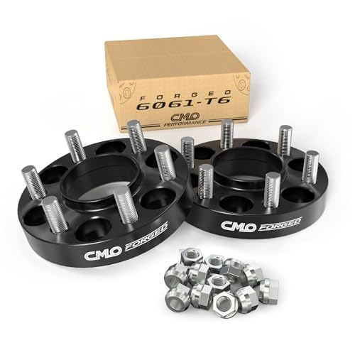 Customadeonly 25mm (1 Inch) 6x135 Hubcentric Black Wheel Spacers (with Lip) Compatible for Ford F-150 Expedition 2004-2014, Mark LT 2006-2008, Navigator 2003-2014 (2pcs 87.1mm M14x2.0)