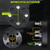 Customadeonly 4x114.3 Forged Hubcentric Wheel Spacers Black 25mm (1 Inch) (4pcs) – Compatible for Nissan 240SX, 300ZX, Sentra, 240Z, 280ZX, Infiniti G20, M30 (66.1mm Center Bore, M12x1.25 Studs)