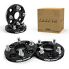 Customadeonly 4x100 Forged Hubcentric Wheel Spacers 15mm Black (4pcs) Compatible for Miata, 124 Spider, Corolla, Echo, MR2, xA, xB, iA, Rio, Spectra (54.1mm Center Bore, M12x1.5 Studs)