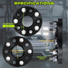 Customadeonly 5x108 Wheel Spacers 2" (50mm) Forged Black Hubcentric Compatible with Ford Fusion, Jaguar F-Type XF XJ XK XE S-Type X-Type, Lincoln LS MKZ MKC Continental (2pcs, 63.4mm, M12x1.5)