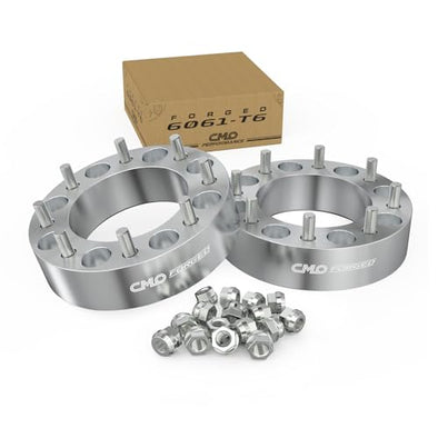 2pc 2" Wheel Rim Conversion Adapters Spacers (Change Bolt Pattern) 8x180 to 8x165.1 (8x6.5) 14x1.5 Studs - Compatible for 8x6.5 Wheels On 8x180 Hubs