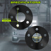4pcs 5mm Hubcentric Black Wheel Spacers 5x114.3 (67.1mm CB) Compatible with Genesis Tiburon Veloster Optima Soul Mazda 3 5 CX-7 Miata MX-6 RX-7 RX-8 Protege Compass Patriot Evo8 9 10 Eclipse