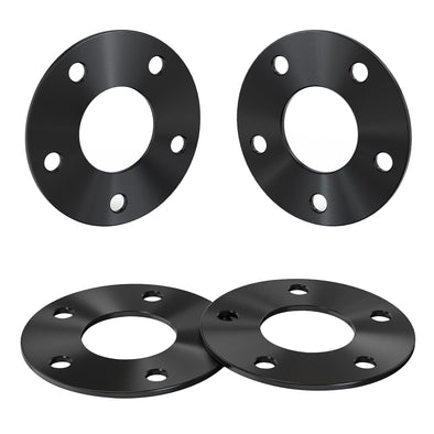 Customadeonly 5x114.3 Wheel Spacers for 370Z 350Z 240SX 300ZX GTR Murano Maxima Sentra (4pcs 5mm Thick Black) Wheel Spacer for Q60 G37 G35 Hubcentric w/o Lip 5x4.5 66.1mm Bore