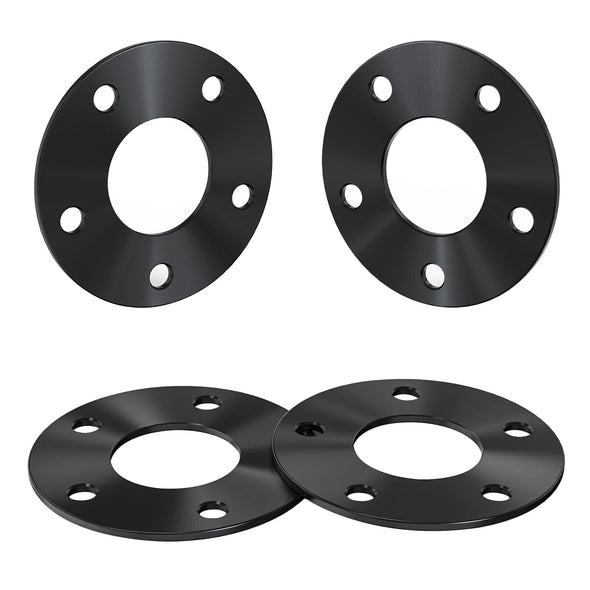 Customadeonly 5x114.3 Wheel Spacers for 370Z 350Z 240SX 300ZX GTR Murano Maxima Sentra (4pcs 5mm Thick Black) Wheel Spacer for Q60 G37 G35 Hubcentric w/o Lip 5x4.5 66.1mm Bore