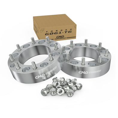 Customadeonly 8x6.5 Wheel Spacers 2 Inch – 2pcs Forged Aluminum Spacers with 121mm Bore, 9/16" Studs – Fits Ram 2500 & 3500 (1994–2012) – 8x165.1 Pattern – Not for Dually Models