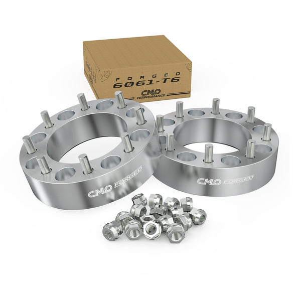 Customadeonly 8x6.5 Wheel Spacers 2 Inch – 2pcs Forged Aluminum Spacers with 121mm Bore, 9/16" Studs – Fits Ram 2500 & 3500 (1994–2012) – 8x165.1 Pattern – Not for Dually Models