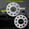 3mm (1/8") Wheel Spacers 5x100 & 5x112 Hubcentric W/o Lip (2pcs) Compatible for Golf 1999-2021, GTI 1999-2022, Jetta 1992-2022 (5lug), Passat 1998-2022, A4 1997-2008 with 57.1mm Center Bore Only