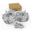 Customadeonly 6x132 to 6x139.7 (6x5.5) Forged Wheel Adapters 50mm (2 Inch) Anodized Silver – Compatible for 6x132 Hubs to Fit 6x139.7 Wheels – 2pc Set, 74.5mm Bore, M14x1.5 Studs