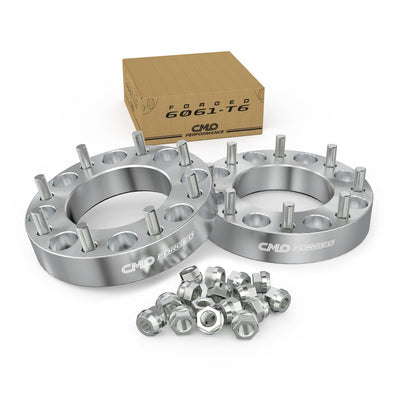 Customadeonly Forged 8x180 to 8x165.1 Wheel Adapters (Hub to Wheel) (2pc 1.5" Thick 14x1.5 Studs) -Fits 8x6.5 Wheels On 8x180 Hubs - AL6061-T6