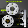 Customadeonly 6x139.7 Forged Wheel Spacers 1.5 Inch (38mm) Silver Anodized Hub Centric – Compatible for Toyota Tundra 2022–2024 – 95.1mm Bore M14x1.5 – 4 Pieces