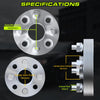 Customadeonly 4x100 Forged Hubcentric Wheel Spacers 38mm (1.5 Inch) (2pcs) – Compatible for Miata, 124 Spider, Corolla, Echo, MR2, xA, xB, iA, Rio, Spectra (54.1mm Center Bore, M12x1.5 Studs)