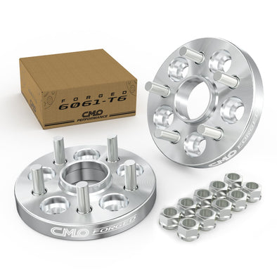 Customadeonly 5x108 Wheel Spacers 20mm Forged Black Hubcentric (2pcs, 65.1mm Bore, M14x1.5 Studs) Compatible with Volvo, Citroen, 5x4.25