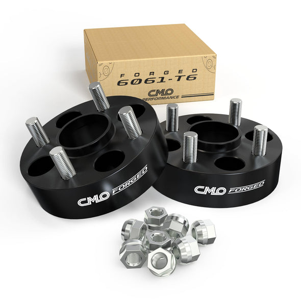 Customadeonly 4x100 Forged Hubcentric Wheel Spacers 38mm (1.5") Black (2pcs) – Compatible for Miata, 124 Spider, Corolla, Echo, MR2, xA, xB, Prius C, Yaris (54.1mm Center Bore, M12x1.5 Studs)