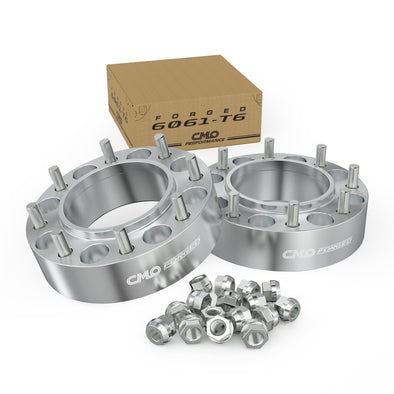 Customadeonly Forged 8x165.1 to 8x170 Wheel Adapters 50mm (2") Hubcentric – Converts 8x6.5 Hub to 8x170 Wheels – M14x1.5 Studs, Bolt Pattern Conversion Spacers (2pcs)