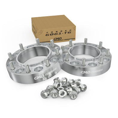 Customadeonly Forged 8x6.5 (8x165.1) Hubcentric Wheel Spacers 1.5 Inch (2pcs) – 121mm Bore, 9/16" Studs – Fits 1994–2012 Ram 2500 3500 Front Axle Only – Not for Dually