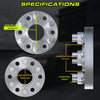 Customadeonly 6x132 Wheel Spacers for Acadia Enclave (4pcs 2.0" Thick) Hubcentric 74.5mm Bore M14x1.5 Studs