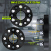 Customadeonly 38mm (1.5 Inch) 6x135 Hubcentric Black Wheel Spacers (with Lip) Compatible for Ford F-150 Expedition 2004-2014, Mark LT 2006-2008, Navigator 2003-2014 (2pcs 87.1mm M14x2.0)