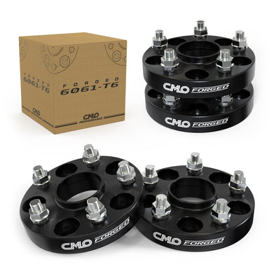 Customadeonly 5x108 Wheel Spacers 25mm (1 Inch) Forged Hubcentric Black Compatible with Ford Fusion, Jaguar F-Type XF XJ XK XE S-Type X-Type, Lincoln LS MKZ MKC Continental (4pcs, 63.4mm, M12x1.5)