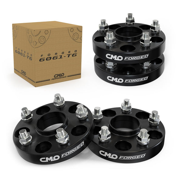 Customadeonly 5x108 Wheel Spacers 25mm (1 Inch) Forged Hubcentric Black Compatible with Ford Fusion, Jaguar F-Type XF XJ XK XE S-Type X-Type, Lincoln LS MKZ MKC Continental (4pcs, 63.4mm, M12x1.5)