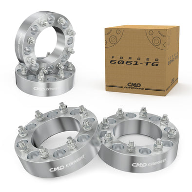 Customadeonly 8x6.5 Wheel Spacers 2 Inch – 4pcs Forged Aluminum Spacers with 121mm Bore, 9/16" Studs – Fits Ram 2500 & 3500 (1994–2012) – 8x165.1 Pattern – Not for Dually Models