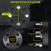 Customadeonly 4x100 Forged Hubcentric Wheel Spacers 38mm (1.5") Black (2pcs) – Compatible for Miata, 124 Spider, Corolla, Echo, MR2, xA, xB, Prius C, Yaris (54.1mm Center Bore, M12x1.5 Studs)