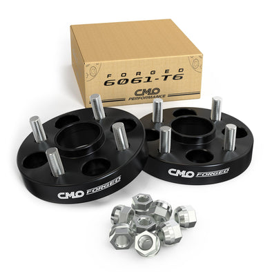 Customadeonly 4x100 Forged Wheel Spacers 25mm (1 Inch) Black Anodized Hubcentric with Lip 57.1mm Bore 12x1.5 Studs (2pcs) – Compatible for Chevette Cobalt Neon Charger G5 Ion Colt Rampage SC