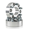 Customadeonly 6x132 to 6x139.7 (6x5.5) Forged Wheel Adapters 50mm (2 Inch) Anodized Silver – Compatible for 6x132 Hubs to Fit 6x139.7 Wheels – 2pc Set, 74.5mm Bore, M14x1.5 Studs