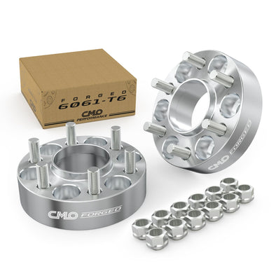 Customadeonly 6x139.7 Forged Wheel Spacers 1.5 Inch (38mm) Silver Anodized Hub Centric – Compatible for Toyota Tundra 2022–2024 – 95.1mm Bore M14x1.5 – 2 Pieces