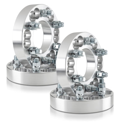 6x135 & 6x139.7 to 6x127 Wheel Adapters 1.25 Inch (32mm) – 4pcs Dual-Drilled Wheel Adapters with 87.1mm Bore, M14x1.5 Studs – Fits Ford F-150, Silverado, Sierra with 6 Lug to Mount 6x5 Wheels