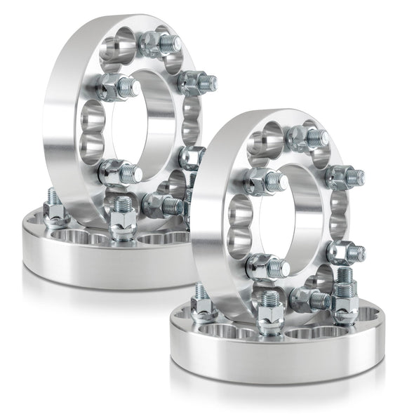 6x135 & 6x139.7 to 6x127 Wheel Adapters 1.25 Inch (32mm) – 4pcs Dual-Drilled Wheel Adapters with 87.1mm Bore, M14x1.5 Studs – Fits Ford F-150, Silverado, Sierra with 6 Lug to Mount 6x5 Wheels