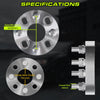 4x108 Forged Wheel Spacers 50mm (2 Inch) Compatible For Ford Contour 1995-2000, Escort 1981-1989, Focus 2000-2007, Tempo 1984-1994, Compatible Mercury Cougar 1980-1985 1999-2002 (2pc 73.1mm M12x1.5)