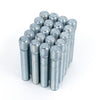 20pcs Silver Stud Conversion Kit – M12x1.5 to M12x1.5, 61mm Total Length, 44mm Shank – Fits BMW Vehicles Using 12x1.5 Thread – Allows Use of Lug Nuts Instead of Bolts
