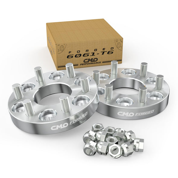 Customadeonly Forged 6x132 Wheel Spacers for Acadia Enclave (2pcs 1.0" Thick) Hubcentric Without Lip 74.5mm Center Bore M14x1.5 Studs - Trimming Factory Studs May Required