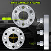 6x5.5 Wheel Spacers Forged 1.5 Inch (38mm) Compatible For GMC Jimmy C15 K15 K1500 K1500 Suburban, Chevy Blazer K1500, For Jeep Cherokee, International Scout (4pc 108mm 7/16-20 Studs) 6x139.7 Spacer