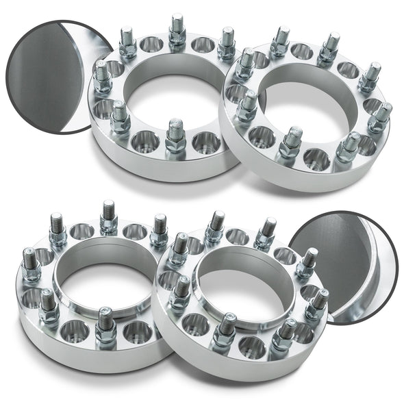 Customadeonly 8x180 Wheel Spacers For 2011-2022 Silverado 3500,2011-2022 Sierra 2500 HD, 2011-2021 Sierra 3500 (4pc 1.5" Thick) M14x1.5 Stud Hubcentric 124.1mm Bore Trimming Factory Studs May Required