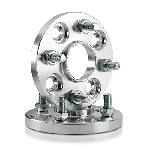 Customadeonly 15mm Wheel Adapters 4x100 to 4x114.3 (Hub to Wheel) Hubcentric - Center Bore 57.1mm Compatible for Vehicle with 4x100 Hub and 57.1mm Bore to Use 4x4.5 Wheel (2pc M12x1.5) 4x100 to 4x4.5