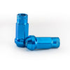 20 Pieces 1.89" 48mm Open End Extended Tuner Steel Blue Lug Nuts Key Thread Studs 12x1.5mm Hex 17 Conical Cone Seat